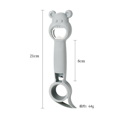 4-in-1 Multifunctional Bottle Opener with Bear Design