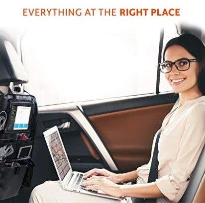 Car Backseat Organizer with iPad Holder