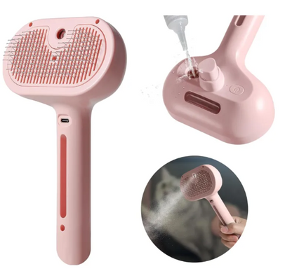 Pet Grooming Spray Brush – 2-in-1 Deshedding & Grooming Brush