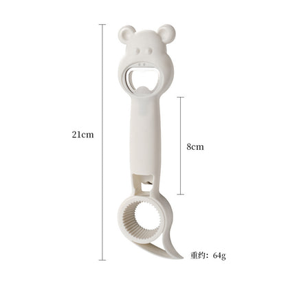 4-in-1 Multifunctional Bottle Opener with Bear Design