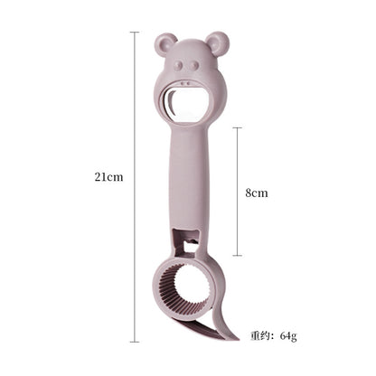 4-in-1 Multifunctional Bottle Opener with Bear Design