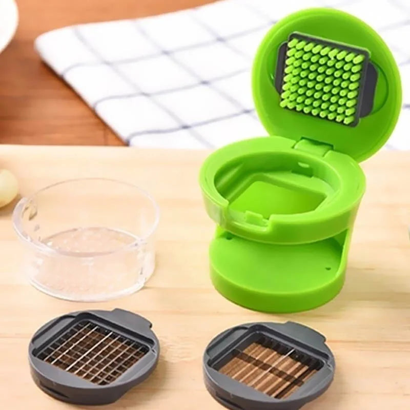 Mini 2-in-1 Garlic Crusher and Chopper Kitchen Tool