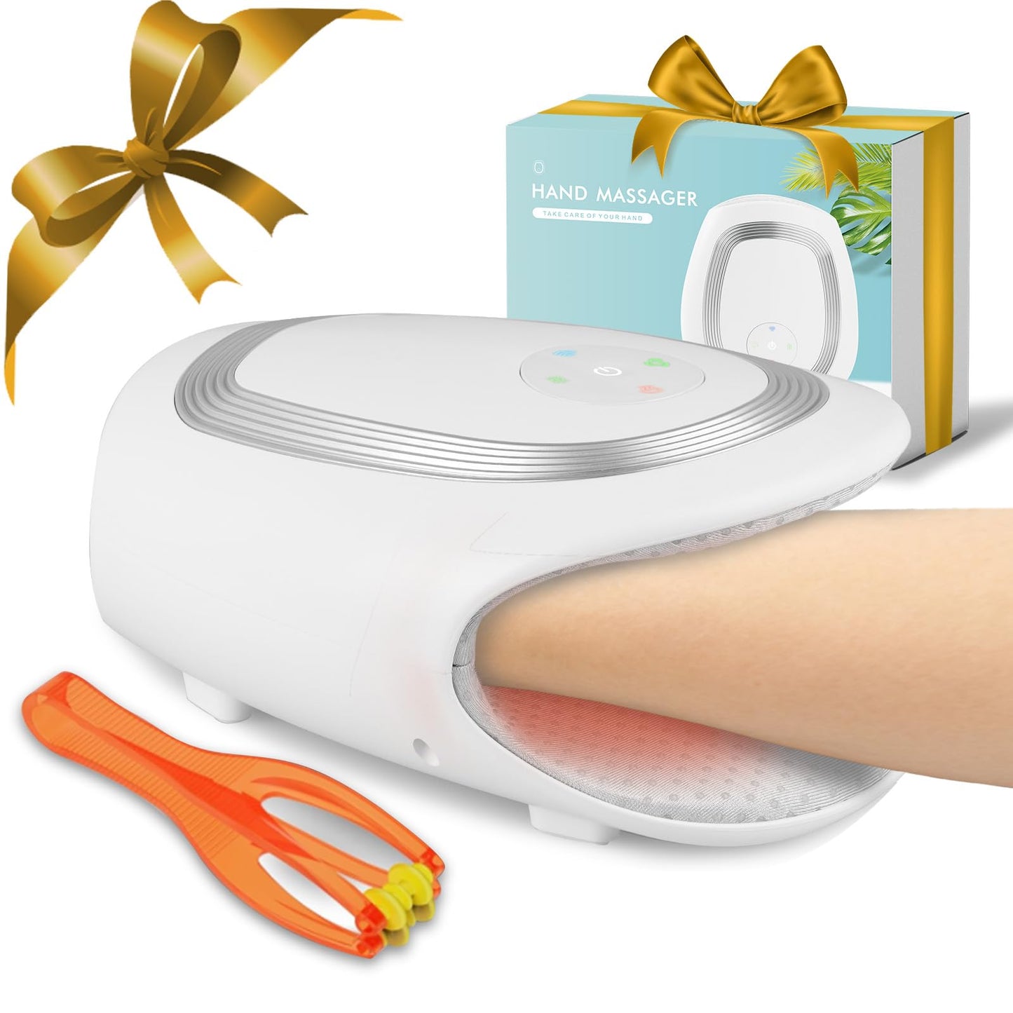 Cordless Hand Massager with Heat & Compression – Rechargeable Hand Relaxation Device