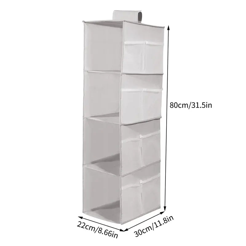 Space-Saving Hanging Closet Organizer with Multi-Layer Storage