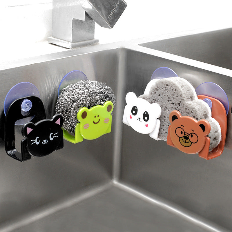 Suction Cup Kitchen Organizer Sink Drain Rack for Sponges