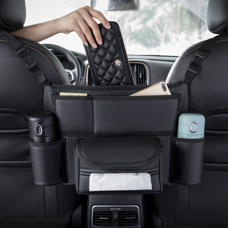 Car Seat Storage Bag and Tissue Box Multifunctional Unit