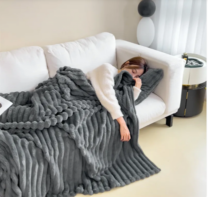 Double-Sided Soft Velvet Fur Blanket