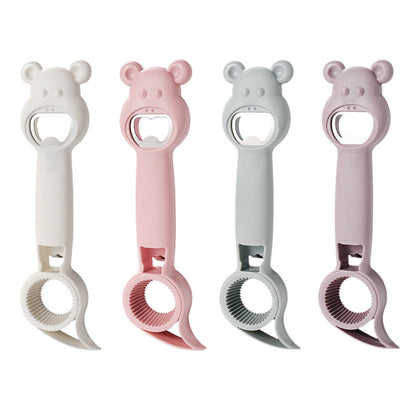 4-in-1 Multifunctional Bottle Opener with Bear Design