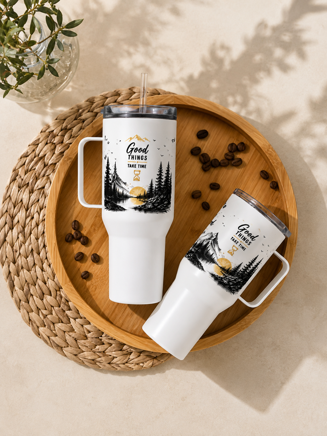 Travel Mug with a Handle
