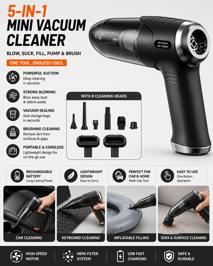 Portable Car Vacuum for Quick Everyday Cleanups
