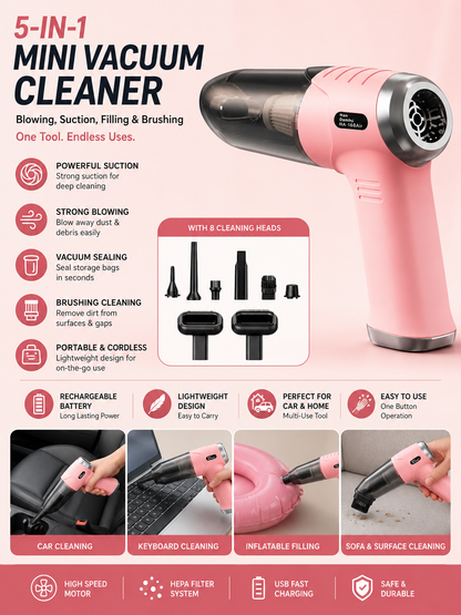 Portable Car Vacuum for Quick Everyday Cleanups