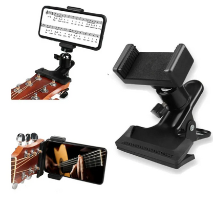 Phone Guitar Clip Stand – Adjustable Hands-Free Smartphone Holder