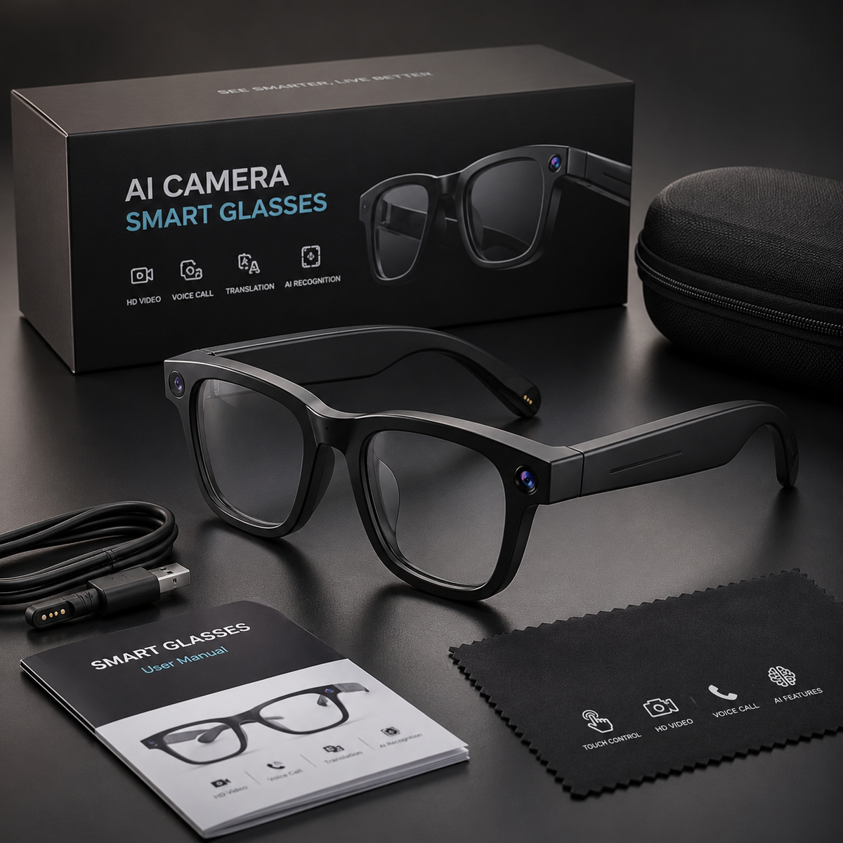 AI Camera Smart Glasses