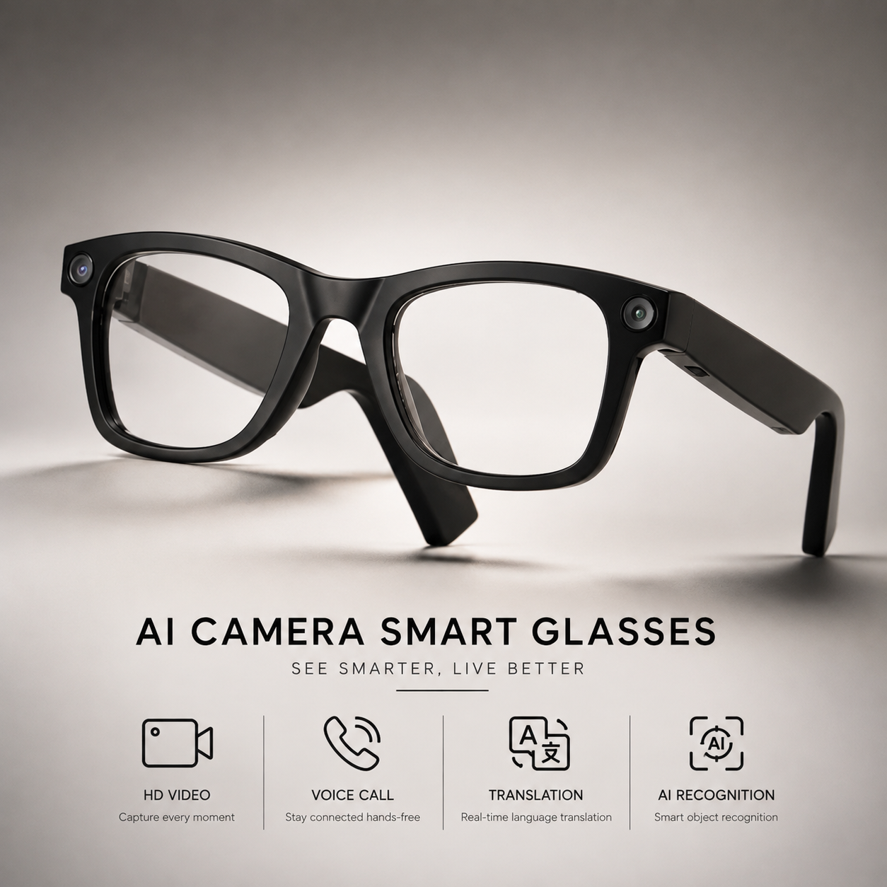 AI Camera Smart Glasses