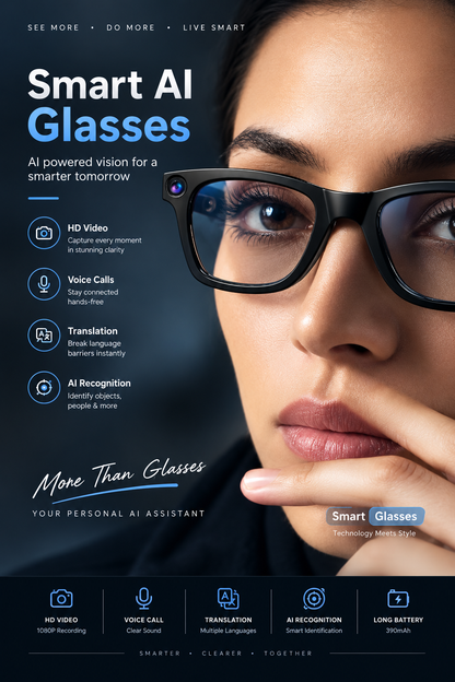 AI Camera Smart Glasses