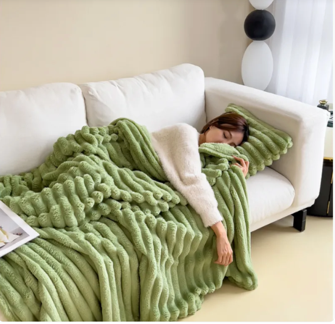 Double-Sided Soft Velvet Fur Blanket