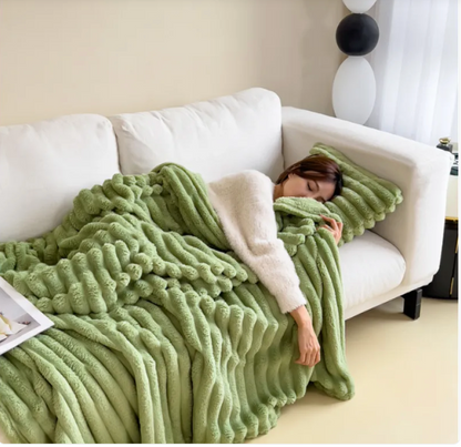 Double-Sided Soft Velvet Fur Blanket