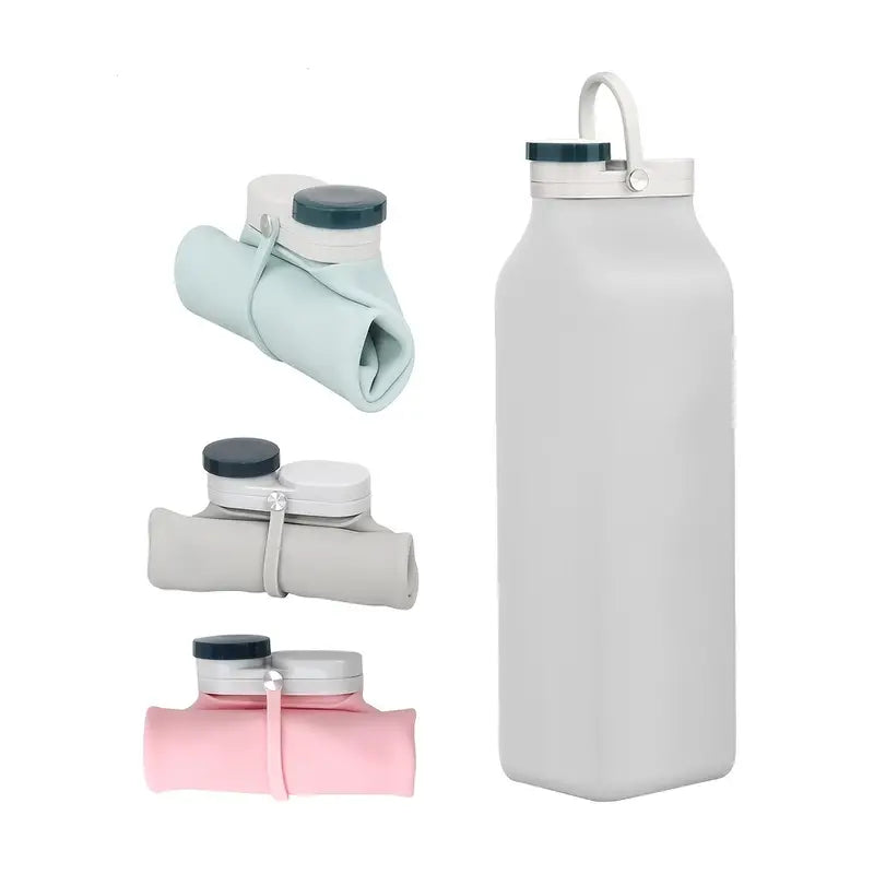 Collapsible Silicone Water Bottle for Travel (1pc)