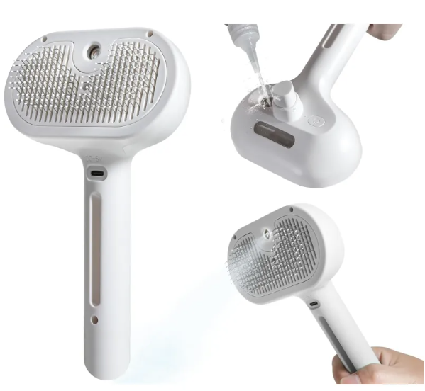 Pet Grooming Spray Brush – 2-in-1 Deshedding & Grooming Brush