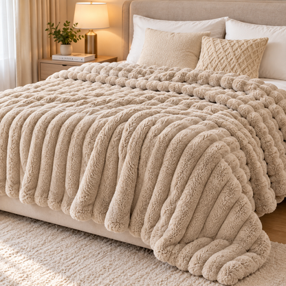 Double-Sided Soft Velvet Fur Blanket
